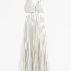 NWT The A&F Giselle Pleated Cutout Maxi Dress